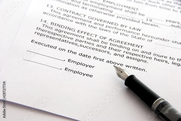 Obraz Employment contract