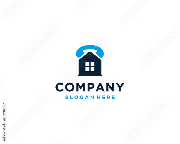 Obraz Home call logo design template
