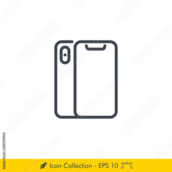 Obraz Smartphone Icon / Vector - In Line / Stroke Design