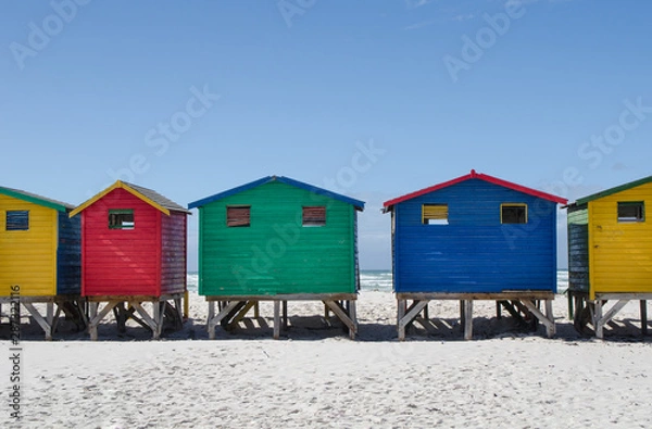 Obraz cabanes colorées