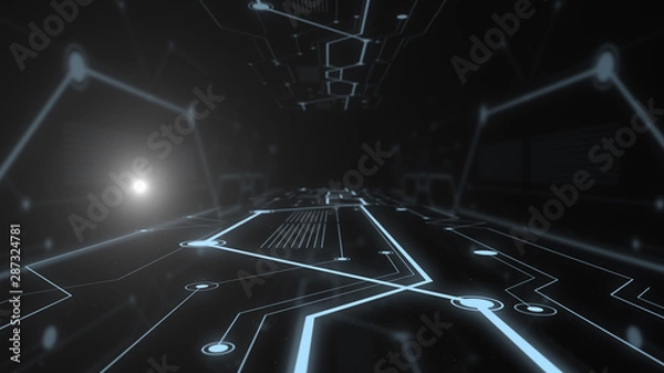 Fototapeta Digital Disruption concept abstract background.