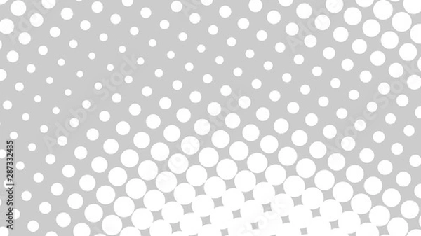 Obraz Grey and white retro pop art background with halftone dots
