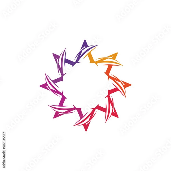 Fototapeta initial A logo template