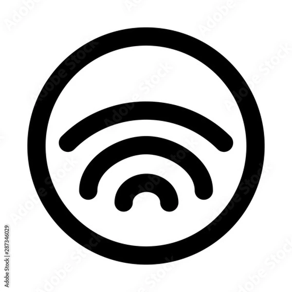 Fototapeta spotify icon vector outline