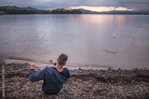 Obraz boy on the beach