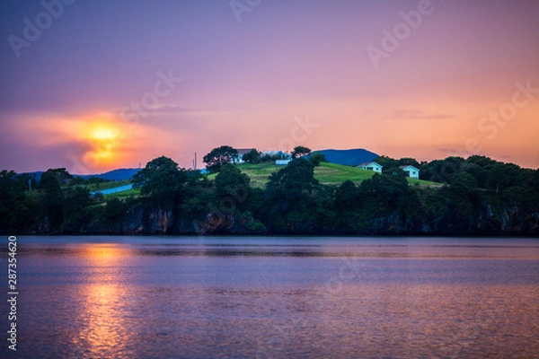 Obraz sunset over the lake