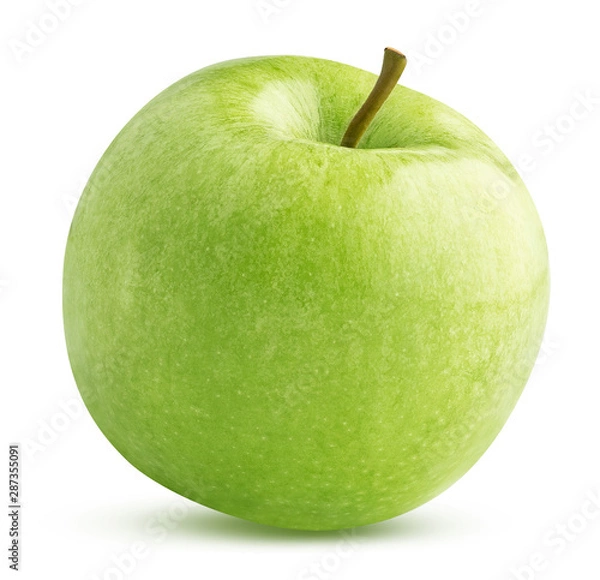 Fototapeta green apple isolated on white background