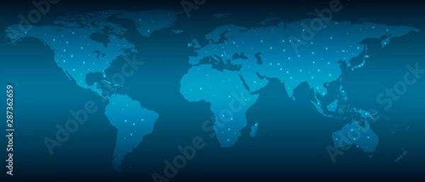 Fototapeta The picture shows the convenient communication of people around the world, vector.