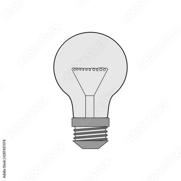 Obraz Sign one transparent lamp on white background 1.06
