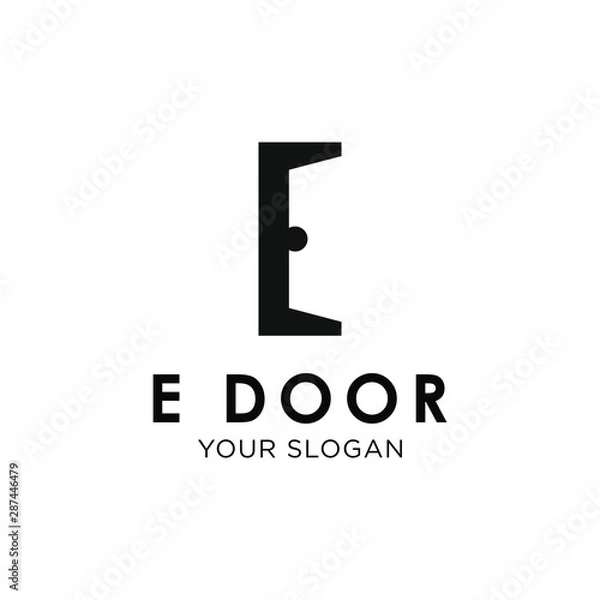 Obraz Initial E Door logo design inspiration