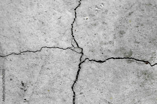 Obraz Crack on a cement wall