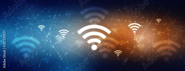 Fototapeta 2d illustration WiFi symbol concept