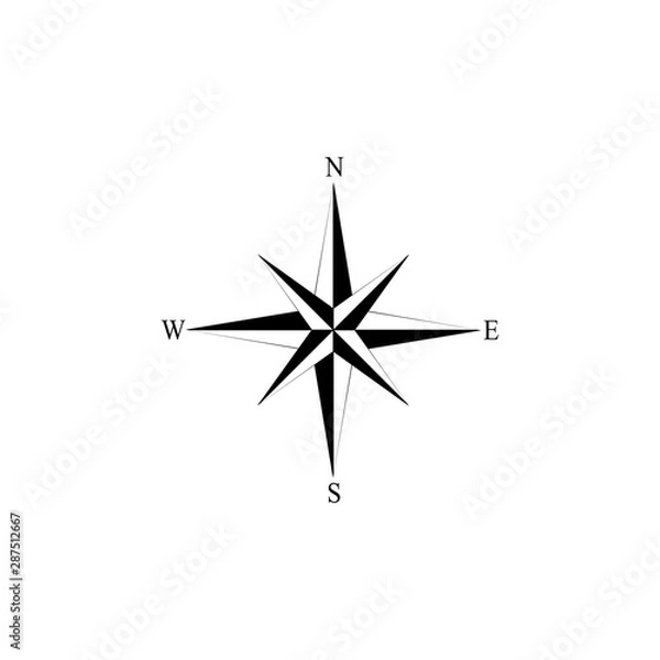 Fototapeta Vector - Compass signs and symbols
