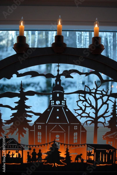 Obraz Lichterbogen im Fensterbrett