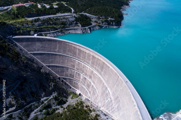 Obraz Hydroelectric power plant in the alps - Dam