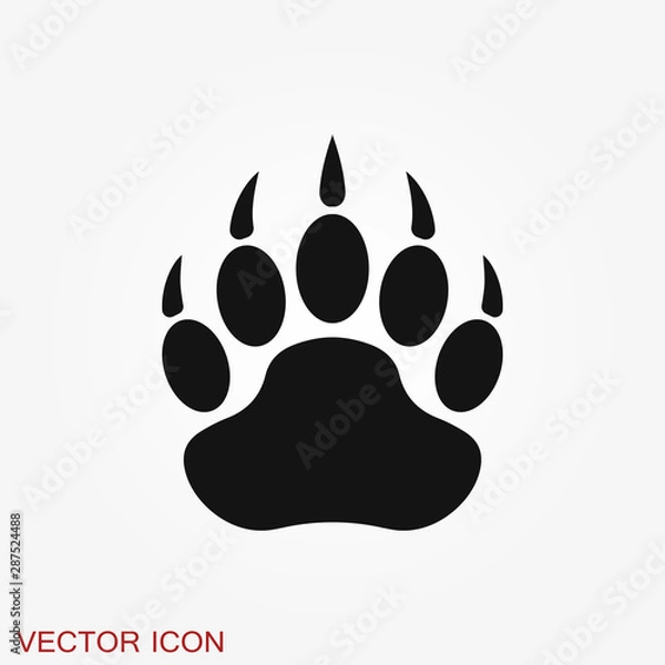Fototapeta Bear icon. Vector concept illustration for design.
