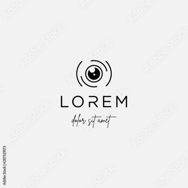 Fototapeta Camera Shutter logo Template Vector Symbol Design