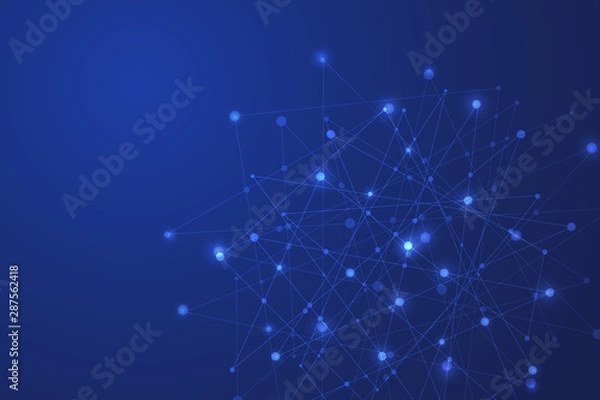 Fototapeta Abstract Line Background .Vector Illustrator. Connection Concept. Data Concept