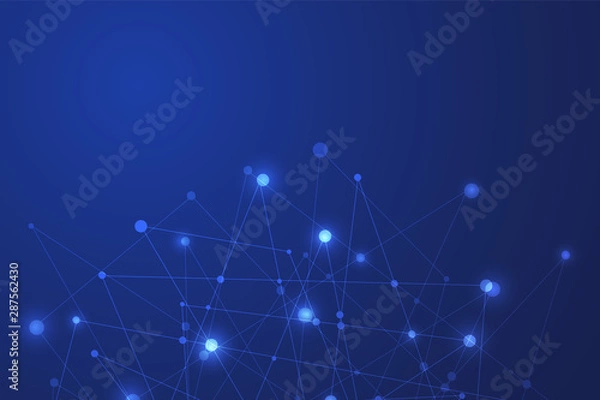 Fototapeta Abstract Line Background .Vector Illustrator. Connection Concept. Data Concept