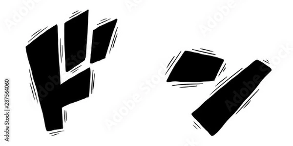 Fototapeta オノマトペ 擬音 漫画 漫符 迫力 効果音 ドン 登場