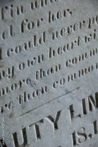 Fototapeta carved headstone