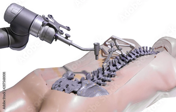 Fototapeta Surgical robot for spinal surgery