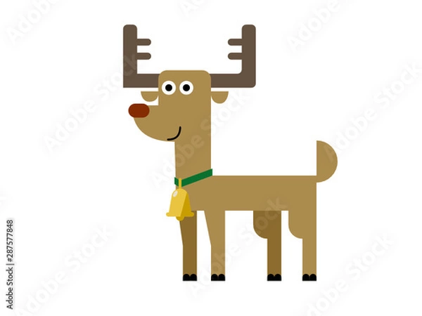 Obraz かわいいトナカイのイラスト01