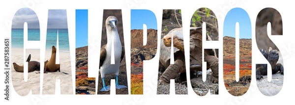 Fototapeta Koncepcja listu Wyspy Galapagos