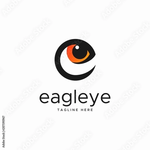 Obraz eagle eye logo design unique