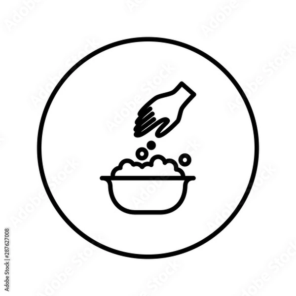 Fototapeta Handwash symbol. Icon. Vector. Editable Thin line.