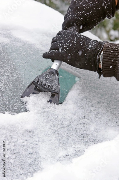 Fototapeta ice scraping