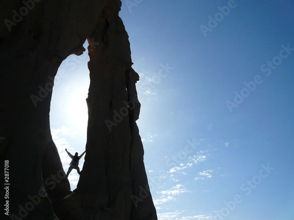 Obraz escalade en contre jour