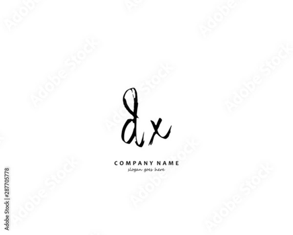 Fototapeta DX Initial handwriting logo vector