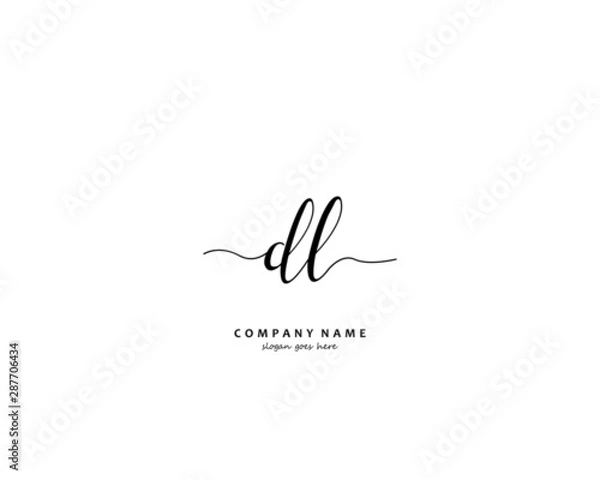 Fototapeta DL Initial handwriting logo vector