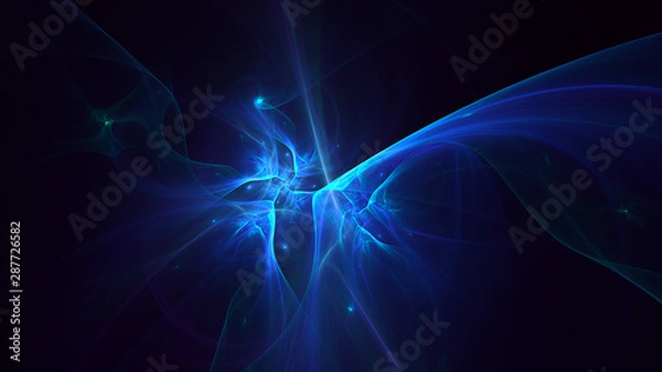 Obraz 3D rendering abstract colorful fractal light background