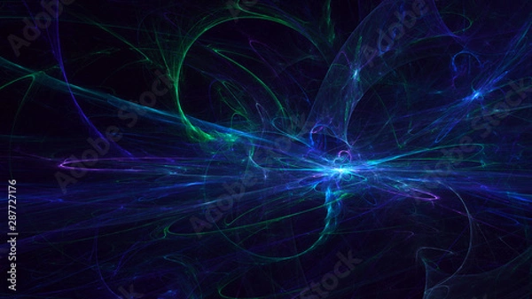 Obraz 3D rendering abstract colorful fractal light background