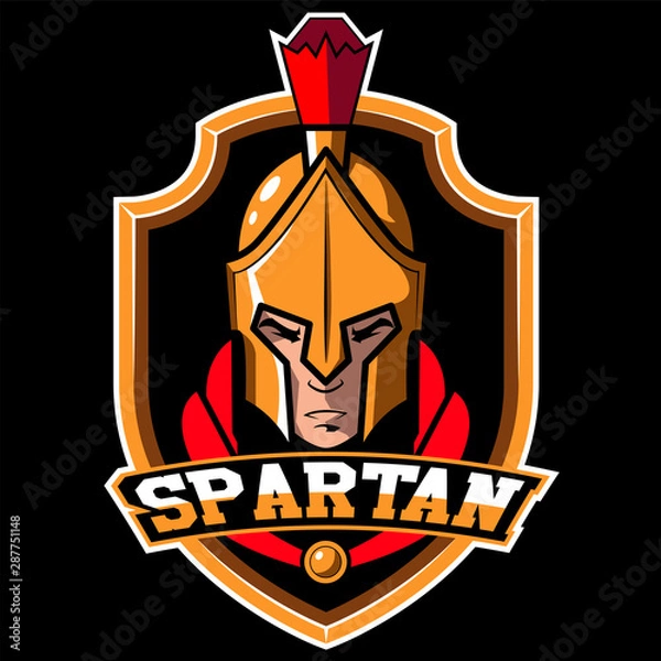 Obraz Spartan logo shield