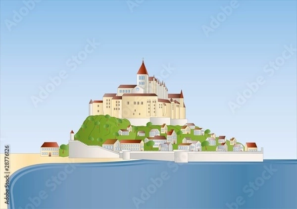 Obraz Mont St Michel ( background on separate layer )