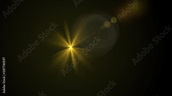 Obraz Bright yellow lense flare