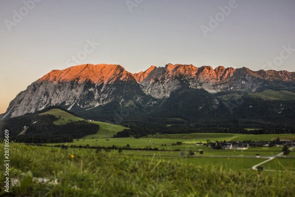 Obraz sunset austrian alps