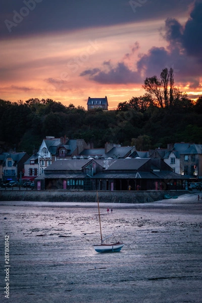 Obraz dramatic sunset at coast