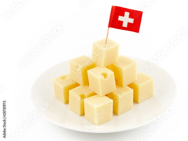Fototapeta swiss cheese cubes