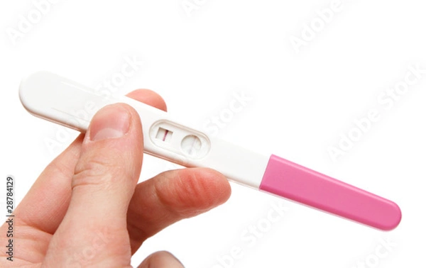 Obraz pregnancy test in hand