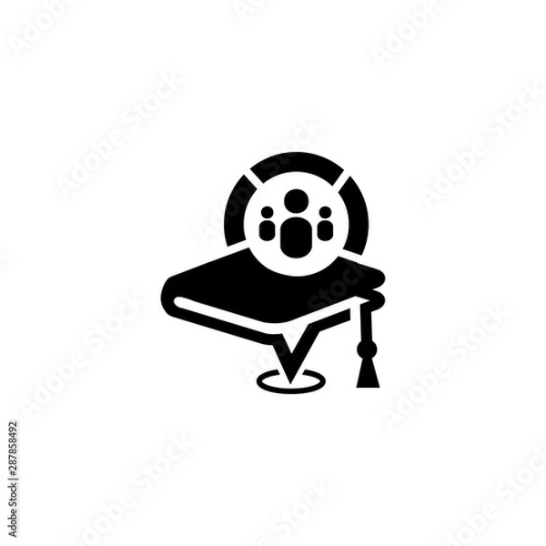 Fototapeta University Or academy locator/finder logo or icon design template