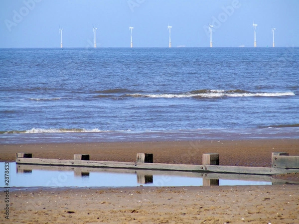 Obraz beach and turbines