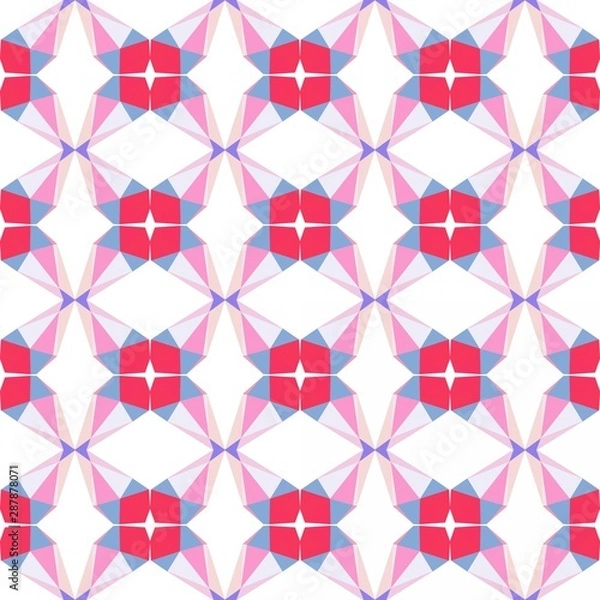 Fototapeta seamless repeating pattern background with moderate pink, misty rose and sky blue colors
