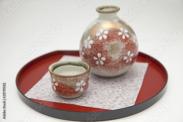 Obraz 桜柄の酒器