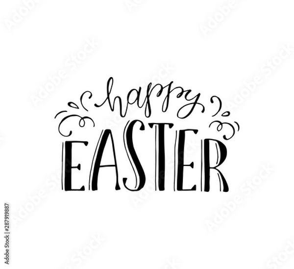 Fototapeta happy easter phrase