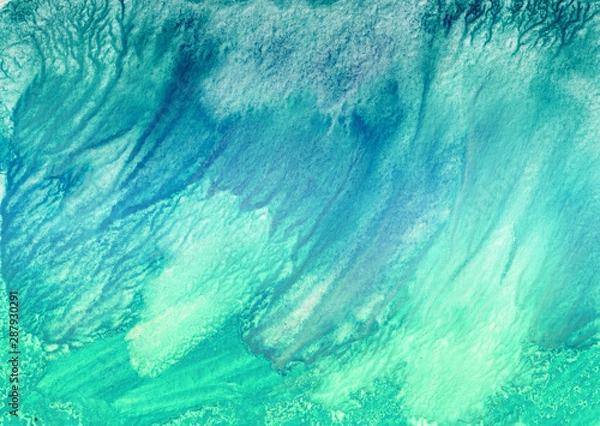 Fototapeta Abstract hand-made pattern, multi-colored background, gouache, watercolor, imitation oil painting, for creativity, montage, design