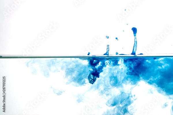 Obraz blue water surface with splash